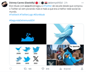 Usuários criticam mudança de nome do Twitter para X e nova logomarca