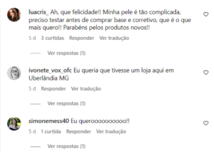 Comentários na publicação da Contém1g