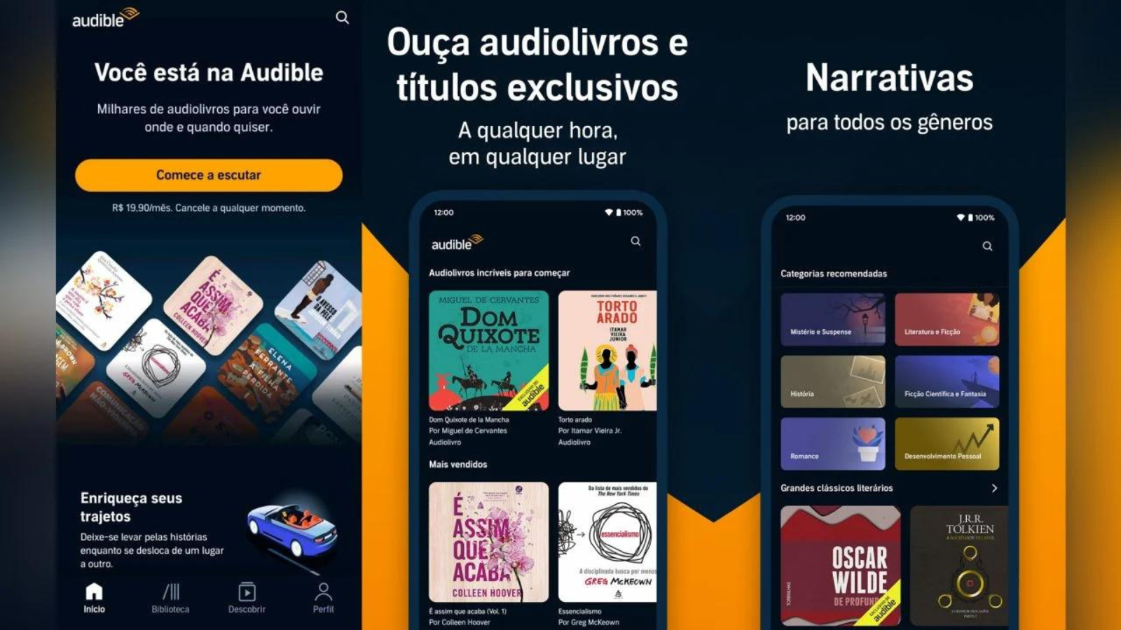 Imagem da interface do Audible