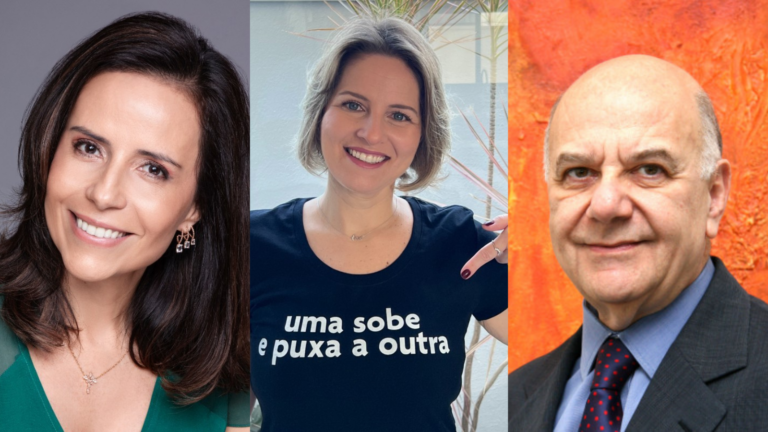 Carla Mita da Visa, Raquel Albernaz da Hershey's Latam e Miguel Ignatios da ADVB