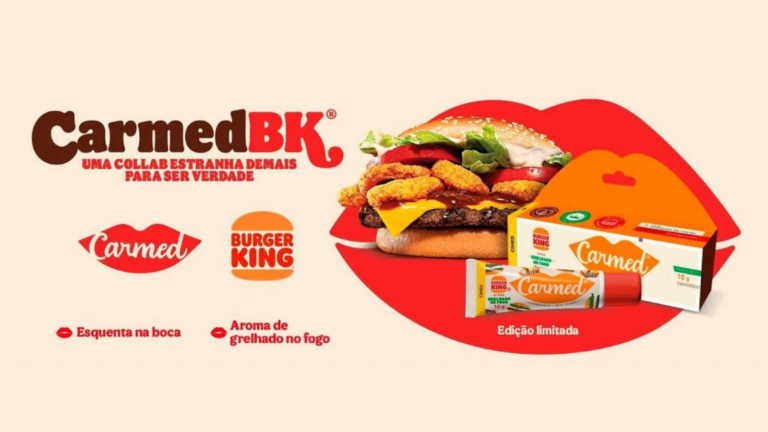 imagem da campanha do carmed bk, colaboração entre carmed e burger king