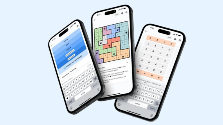 imagem de celulares com jogos do linedin abertos